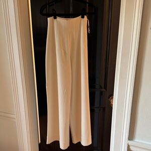 STAUD Cream Wide Leg Pants